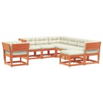 vidaXL Set mobilier de grădină cu perne, 8 piese, lemn masiv de pin vidaXL Set mobilier de grădină cu perne, 8 piese, lemn masiv de pin