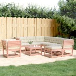 vidaXL Set mobilier de grădină cu perne, 8 piese, lemn masiv douglas vidaXL Set mobilier de grădină cu perne, 8 piese, lemn masiv douglas