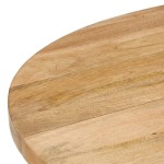 vidaXL Masă de bucătărie, 110x76 cm, lemn masiv de mango, rotundă