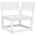 vidaXL Set canapea de grădină, 6 piese, alb, lemn masiv pin