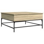 vidaXL Măsuță cafea stejar sonoma 95x95x45 cm lemn prelucrat și metal vidaXL Măsuță cafea stejar sonoma 95x95x45 cm lemn prelucrat și metal