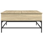 vidaXL Măsuță cafea stejar sonoma 95x95x45 cm lemn prelucrat și metal vidaXL Măsuță cafea stejar sonoma 95x95x45 cm lemn prelucrat și metal
