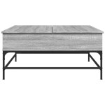 vidaXL Măsuță de cafea, gri sonoma, 95x95x45 cm, lemn prelucrat/metal