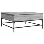 vidaXL Măsuță de cafea, gri sonoma, 95x95x45 cm, lemn prelucrat/metal
