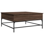 vidaXL Măsuță de cafea, stejar maro, 95x95x45 cm, lemn prelucrat/metal vidaXL Măsuță de cafea, stejar maro, 95x95x45 cm, lemn prelucrat/metal