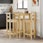 vidaXL Set mobilier de bar, 5 piese, lemn masiv de pin vidaXL Set mobilier de bar, 5 piese, lemn masiv de pin