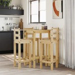 vidaXL Set mobilier de bar, 5 piese, lemn masiv de pin vidaXL Set mobilier de bar, 5 piese, lemn masiv de pin