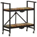 vidaXL Cărucior de bucătărie, 87x36x81 cm, lemn masiv reciclat vidaXL Cărucior de bucătărie, 87x36x81 cm, lemn masiv reciclat