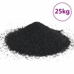 vidaXL Nisip de acvariu, 25 kg, negru, 0,2-2 mm