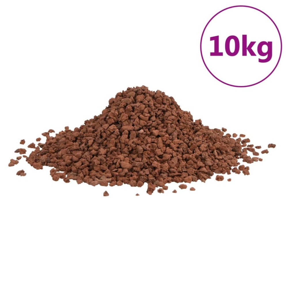 vidaXL Roci vulcanice, 10 kg, roșu, 5-8 mm