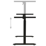vidaXL Cadru de birou cu înălțime reglabilă manual, manivelă, negru vidaXL Cadru de birou cu înălțime reglabilă manual, manivelă, negru