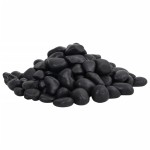 vidaXL Pietricele lustruite, 10 kg, negru, 2-5 cm