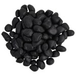 vidaXL Pietricele lustruite, 25 kg, negru, 2-5 cm