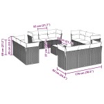 vidaXL Set canapele de grădină cu perne, 13piese gri deschis poliratan vidaXL Set canapele de grădină cu perne, 13piese gri deschis poliratan