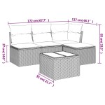 vidaXL Set canapele de grădină cu perne, 5 piese, bej, poliratan vidaXL Set canapele de grădină cu perne, 5 piese, bej, poliratan