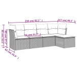 vidaXL Set canapea de grădină cu perne, 5 piese, gri, poliratan vidaXL Set canapea de grădină cu perne, 5 piese, gri, poliratan