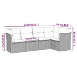 vidaXL Set canapele de grădină cu perne, 5 piese gri deschis poliratan