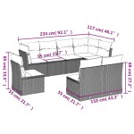 vidaXL Set mobilier de grădină cu perne, 8 piese, negru, poliratan vidaXL Set mobilier de grădină cu perne, 8 piese, negru, poliratan