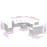vidaXL Set canapele de grădină cu perne, 12 piese, maro, poliratan vidaXL Set canapele de grădină cu perne, 12 piese, maro, poliratan