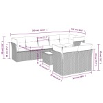 vidaXL Set mobilier de grădină cu perne, 9 piese, negru, poliratan vidaXL Set mobilier de grădină cu perne, 9 piese, negru, poliratan