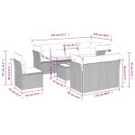vidaXL Set mobilier de grădină cu perne, 9 piese, negru, poliratan vidaXL Set mobilier de grădină cu perne, 9 piese, negru, poliratan