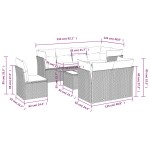 vidaXL Set mobilier de grădină cu perne, 9 piese, negru, poliratan vidaXL Set mobilier de grădină cu perne, 9 piese, negru, poliratan