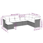 vidaXL Set mobilier de grădină cu perne, 8 piese, negru, poliratan vidaXL Set mobilier de grădină cu perne, 8 piese, negru, poliratan