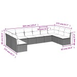 vidaXL Set canapele de grădină cu perne 10 piese gri deschis poliratan vidaXL Set canapele de grădină cu perne 10 piese gri deschis poliratan