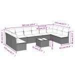 vidaXL Set canapele de grădină cu perne, 11 piese, bej, poliratan vidaXL Set canapele de grădină cu perne, 11 piese, bej, poliratan