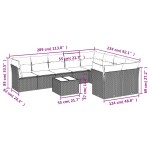 vidaXL Set canapele de grădină cu perne 10 piese gri deschis poliratan vidaXL Set canapele de grădină cu perne 10 piese gri deschis poliratan