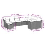 vidaXL Set canapele de grădină cu perne, 10 piese, bej, poliratan