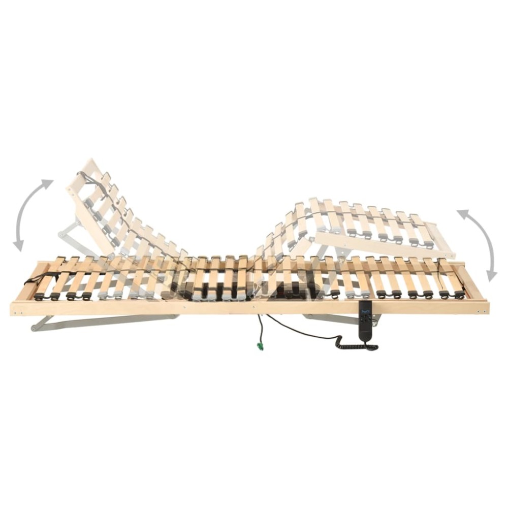 vidaXL Bază de pat electrică cu șipci, 28 șipci, 7 zone, 80 x 200 cm