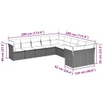 vidaXL Set canapele de grădină cu perne 10 piese gri deschis poliratan vidaXL Set canapele de grădină cu perne 10 piese gri deschis poliratan