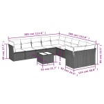 vidaXL Set canapele de grădină cu perne, 11 piese, bej, poliratan vidaXL Set canapele de grădină cu perne, 11 piese, bej, poliratan