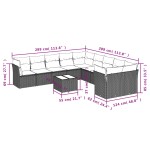 vidaXL Set canapele de grădină cu perne, 11 piese, gri, poliratan vidaXL Set canapele de grădină cu perne, 11 piese, gri, poliratan