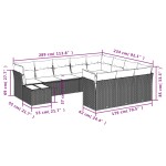 vidaXL Set canapele de grădină cu perne, 11 piese, bej, poliratan vidaXL Set canapele de grădină cu perne, 11 piese, bej, poliratan