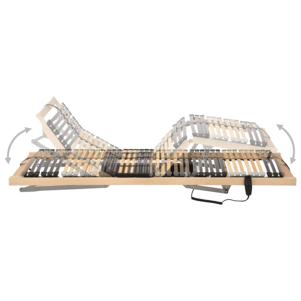 vidaXL Bază de pat electrică cu șipci, 42 șipci, 7 zone, 90 x 200 cm