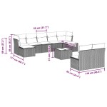 vidaXL Set canapele de grădină cu perne 10 piese gri deschis poliratan vidaXL Set canapele de grădină cu perne 10 piese gri deschis poliratan