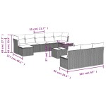 vidaXL Set canapele de grădină cu perne, 11 piese, bej, poliratan vidaXL Set canapele de grădină cu perne, 11 piese, bej, poliratan