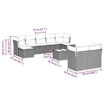 vidaXL Set canapele de grădină cu perne 10 piese gri deschis poliratan vidaXL Set canapele de grădină cu perne 10 piese gri deschis poliratan