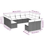 vidaXL Set canapele de grădină cu perne, 11 piese, maro, poliratan vidaXL Set canapele de grădină cu perne, 11 piese, maro, poliratan