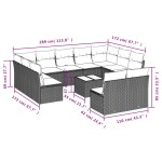 vidaXL Set canapele de grădină cu perne, 12 piese, bej, poliratan