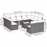 vidaXL Set canapele de grădină cu perne, 12piese gri deschis poliratan vidaXL Set canapele de grădină cu perne, 12piese gri deschis poliratan