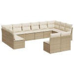 vidaXL Set canapele de grădină cu perne, 12 piese, bej, poliratan vidaXL Set canapele de grădină cu perne, 12 piese, bej, poliratan