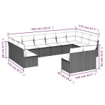 vidaXL Set canapele de grădină cu perne, 12 piese, bej, poliratan vidaXL Set canapele de grădină cu perne, 12 piese, bej, poliratan