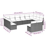 vidaXL Set canapele de grădină cu perne, 12 piese, maro, poliratan vidaXL Set canapele de grădină cu perne, 12 piese, maro, poliratan