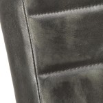 vidaXL Scaune de bucătărie tip consolă, 2 buc., gri, piele naturală vidaXL Scaune de bucătărie tip consolă, 2 buc., gri, piele naturală