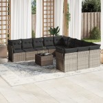vidaXL Set canapele de grădină cu perne, 12piese gri deschis poliratan vidaXL Set canapele de grădină cu perne, 12piese gri deschis poliratan