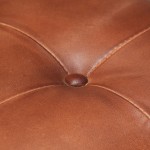 vidaXL Scaune de bucătărie consolă, 2 buc., maro, piele naturală