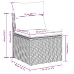 vidaXL Set canapele de grădină cu perne, 13piese gri deschis poliratan vidaXL Set canapele de grădină cu perne, 13piese gri deschis poliratan
